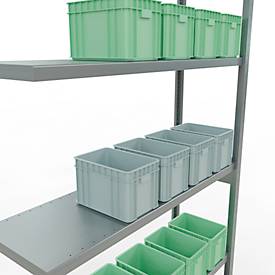 SCHULTE Lagertechnik Fachbodenregal - Stecksystem MULTIplus 250 Anbauregal - 3000x1300x400 mm, Typ 250 kg