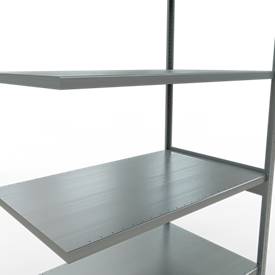 SCHULTE Lagertechnik Fachbodenregal - Stecksystem MULTIplus 250 Anbauregal - 3000x1300x800 mm, Typ 250 kg