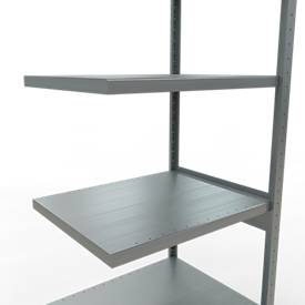 Schulte Lagertechnik Fachbodenregal-Stecksystem MULTIplus 250, Anbauregal, Längenriegel, 2500x750x600 mm, 6 Böden, verzinkt