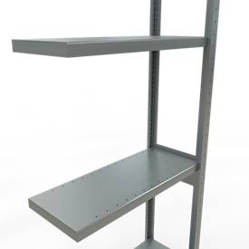 Schulte Lagertechnik Fachbodenregal-Stecksystem MULTIplus 250, Anbauregal, Längenriegel, 3000x750x300 mm, 7 Böden, verzinkt
