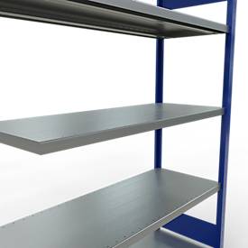 SCHULTE Lagertechnik Fachbodenregal - Stecksystem MULTIplus 250 Anbauregal mit Längenriegel - 2000x1300x500 mm, Typ 250 kg
