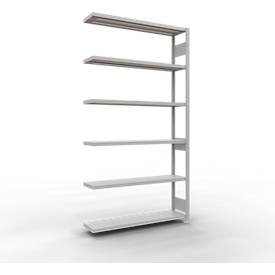 SCHULTE Lagertechnik Fachbodenregal - Stecksystem MULTIplus 250 Anbauregal mit Längenriegel - 2500x1300x300 mm, Typ 250 kg