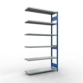 SCHULTE Lagertechnik Fachbodenregal - Stecksystem MULTIplus 250 Anbauregal mit Längenriegel - 2500x1300x400 mm, Typ 250 kg