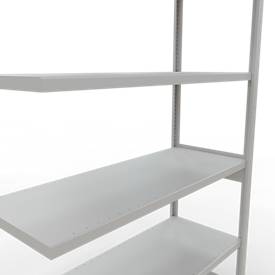 SCHULTE Lagertechnik Fachbodenregal - Stecksystem MULTIplus 250 Anbauregal mit Längenriegel - 2500x1300x500 mm, Typ 250 kg
