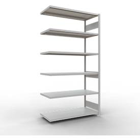 SCHULTE Lagertechnik Fachbodenregal - Stecksystem MULTIplus 250 Anbauregal mit Längenriegel - 2500x1300x600 mm, Typ 250 kg