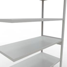 SCHULTE Lagertechnik Fachbodenregal - Stecksystem MULTIplus 250 Anbauregal mit Längenriegel - 2500x1300x600 mm, Typ 250 kg