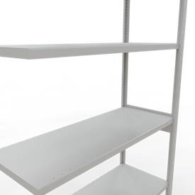 SCHULTE Lagertechnik Fachbodenregal - Stecksystem MULTIplus 250 Anbauregal mit Längenriegel - 3000x1300x500 mm, Typ 250 kg