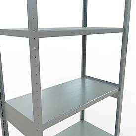Schulte Lagertechnik Fachbodenregal-Stecksystem MULTIplus 250, Grundregal, Längenriegel, 3000x1000x500 mm, 7 Böden, verzinkt