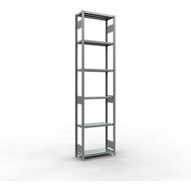 Schulte Lagertechnik Fachbodenregal-Stecksystem MULTIplus 250, Grundregal, Längenriegel, 3000x750x300 mm, 7 Böden, verzinkt