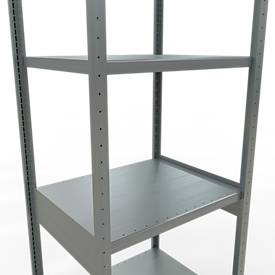 Schulte Lagertechnik Fachbodenregal-Stecksystem MULTIplus 250, Grundregal, Längenriegel, 3000x750x600 mm, 7 Böden, verzinkt