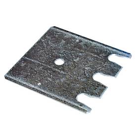 Schulte Lagertechnik Fußplatten-Unterlegblech für Ständerrahmen S635-B20 und S645-B25, Stärke 2 mm, verzinkt, 1 Stück