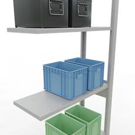 Schulte Lagertechnik  Insteekbevestiging met lengtebout - 2500x750x300 mm, type 150 kg