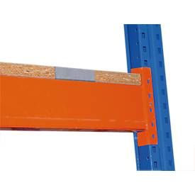 Schulte Lagertechnik Niveau en aggloméré pour rayonnages à palettes, épaisseur 38 mm, L 1350 x P 800 mm, pour profondeur de lisse 50 mm, posé, avec tôles de centrage