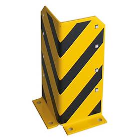 Schulte Lagertechnik Rammschutzecke L-Form für Palettenregale, H 400 mm, gelb/schwarz