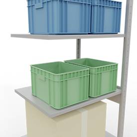 Schulte Lagertechnik  stapelbak met lengtebout - 2500x750x600 mm, type 150 kg