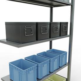 Schulte Lagertechnik  Stapelbak met lengtevergrendeling - 2000x1000x400 mm, type 150 kg