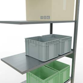Schulte Lagertechnik  Stapelbare opzetstukken met lengtevergrendelingen - 2500x1000x500 mm, type 150 kg