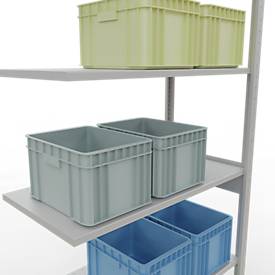 SCHULTE Lagertechnik - Steck.Anbaur.mit Längenriegel - 2500x1000x500 mm, Typ 150 kg