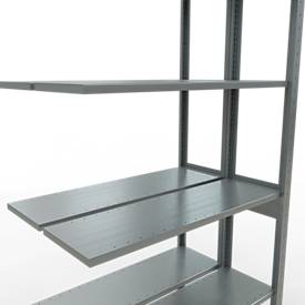 SCHULTE Lagertechnik - Steck.Doppelanbauregal Typ 150 - 2500x1000x2x300 mm verz.2x6 Böden
