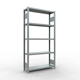 Schulte Lagertechnik Steckregal MULTIplus250, 5 Fachböden, 2000 x 1000 x 300 mm, verzinkt, Grundregal, 250 kg je Fachboden