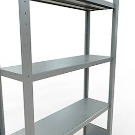 Schulte Lagertechnik Steckregal MULTIplus250, 5 Fachböden, 2000 x 1000 x 300 mm, verzinkt, Grundregal, 250 kg je Fachboden