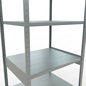 Schulte Lagertechnik Steckregal MULTIplus250, Grundregal, 3000 x 1000 x 800 mm, 7 Fachböden, verzinkt, 250 kg pro Fachboden