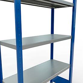 Schulte Lagertechnik Steckregal MULTIplus250, Grundregal, 5 Fachböden, 2000 x 1000 x 400 mm, 250 kg, RAL 5010 enzianblau/verzinkt