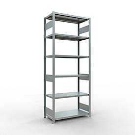 Schulte Lagertechnik Steckregal MULTIplus250, Grundregal, 6 Fachböden, 2500 x 1000 x 500 mm, verzinkt, 250 kg pro Fachboden