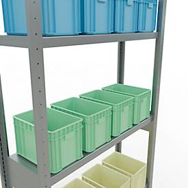Schulte Lagertechnik Steckregal MULTIplus250, Grundregal, 7 Fachböden, 3000 x 1000 x 300 mm, verzinkt, 250 kg pro Fachboden