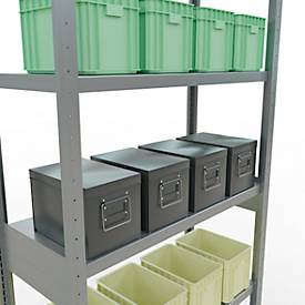 Schulte Lagertechnik Steckregal MULTIplus250, Grundregal, B 1000 x T 400 x H 2500 mm, 6 Fachböden, verzinkt