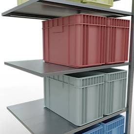 SCHULTE Lagertechnik - Stecks.Anbaur.mit Längenriegel - 2000x1000x800 mm, Typ 150 kg