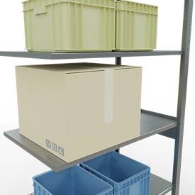 SCHULTE Lagertechnik - Stecks.Anbaur.mit Längenriegel - 2500x1000x600 mm, Typ 150 kg