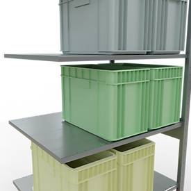 SCHULTE Lagertechnik - Stecks.Anbaur.mit Längenriegel - 2500x1000x800 mm, Typ 150 kg