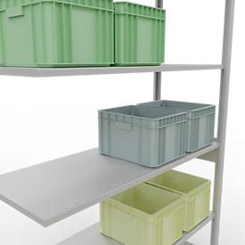 SCHULTE Lagertechnik - Stecks.Anbaur. mit Längenriegel - 2500x1300x500 mm, Typ 150 kg