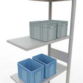 SCHULTE Lagertechnik - Stecks.Anbaur. mit Längenriegel - 3000x750x400 mm, Typ 150 kg