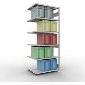 SCHULTE Lagertechnik - Stecks.Doppelanbaur. Typ 250 kg - 2500x1000x2x400 mm, 12 Böden