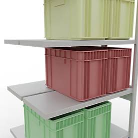 SCHULTE Lagertechnik - Stecks.Doppelanbaur. Typ 250 kg - 2500x1000x2x400 mm, 12 Böden