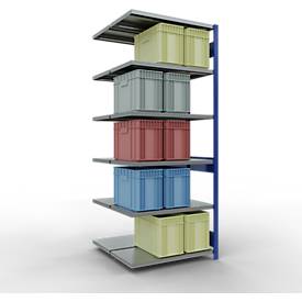 SCHULTE Lagertechnik - Stecks.Doppelanbaur. Typ 250 kg - 2500x1000x2x500 mm, 12 Böden