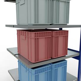 SCHULTE Lagertechnik - Stecks.Doppelanbaur. Typ 250 kg - 2500x1000x2x500 mm, 12 Böden