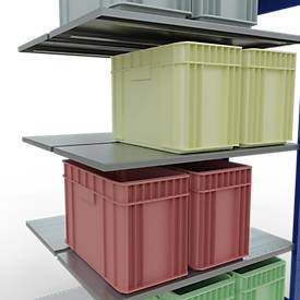 SCHULTE Lagertechnik - Stecks.Doppelanbauregal Typ 150 - 2000x1000x2x500 mm 2x5 Böden