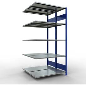 SCHULTE Lagertechnik - Stecks.Doppelanbauregal Typ 150 - 2000x1000x2x500 mm 2x5 Böden