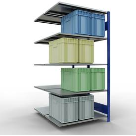 SCHULTE Lagertechnik - Stecks.Doppelanbauregal Typ 150 - 2000x1000x2x600 mm 2x5 Böden