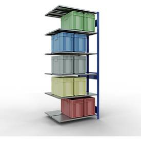 SCHULTE Lagertechnik - Stecks.Doppelanbauregal Typ 150 - 2500x1000x2x400 mm 2x6 Böden