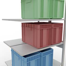SCHULTE Lagertechnik - Stecks.Doppelanbauregal Typ 150 - 2500x1000x2x400 mm 2x6 Böden