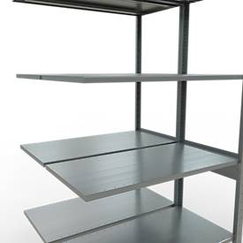 SCHULTE Lagertechnik - Stecks.Doppelanbauregal, Typ 150 - 2500x1000x2x500 mm verz.2x6 Böden
