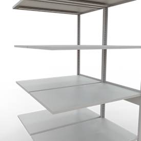 SCHULTE Lagertechnik - Stecks.Doppelanbauregal Typ 150 - 2500x1000x2x600 mm 2x6 Böden