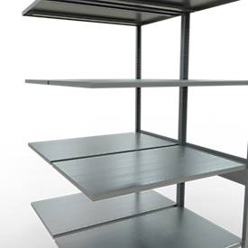 SCHULTE Lagertechnik - Stecks.Doppelanbauregal Typ 150 - 2500x1000x2x600 mm verz.2x6 Böden