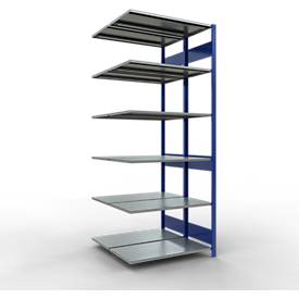 SCHULTE Lagertechnik - Stecks.Doppelanbauregal Typ 150 - 2500x1000x500 mm, 2x6 Böden