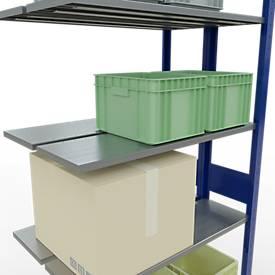 SCHULTE Lagertechnik - Stecks.Doppelanbauregal Typ 150 - 3000x1000x2x300 mm 2x7 Böden