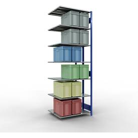 SCHULTE Lagertechnik - Stecks.Doppelanbauregal Typ 150 - 3000x1000x2x400 mm 2x7 Böden